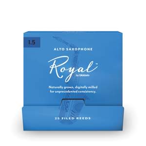 Royal by D'Addario Alto Sax Reeds, #1.5, 25-Count Single Reeds