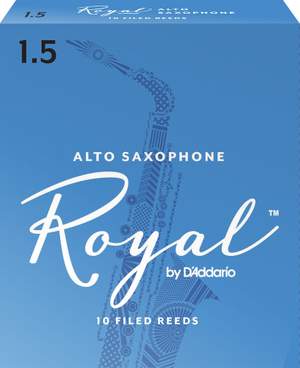 Royal by D'Addario Alto Sax Reeds, Strength 1.5, 10-pack