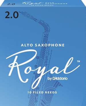 Royal by D'Addario Alto Sax Reeds, Strength 2, 10-pack