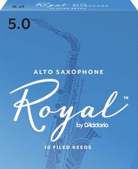 Royal by D'Addario Alto Sax Reeds, Strength 5, 10-pack