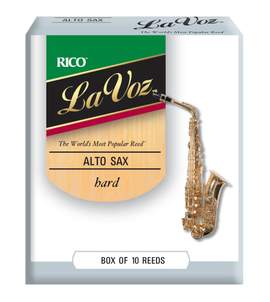 Royal La Voz Organic Alto Saxophone Reeds, Strength Hard, 10-pack 