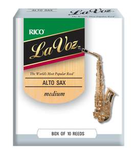Royal La Voz Organic Alto Saxophone Reeds, Strength Medium, 10-pack 