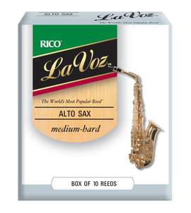Royal La Voz Organic Alto Saxophone Reeds, Strength Medium Hard, 10-Pack 