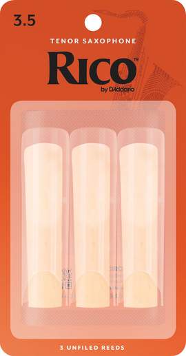 Rico Organic Tenor Saxophone  Reeds, Strength 3.5, Pack of 3