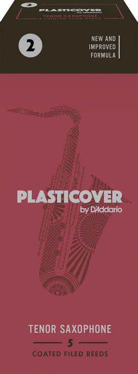 Plasticover by D'Addario Tenor Sax Reeds, Strength 2, 5-pack