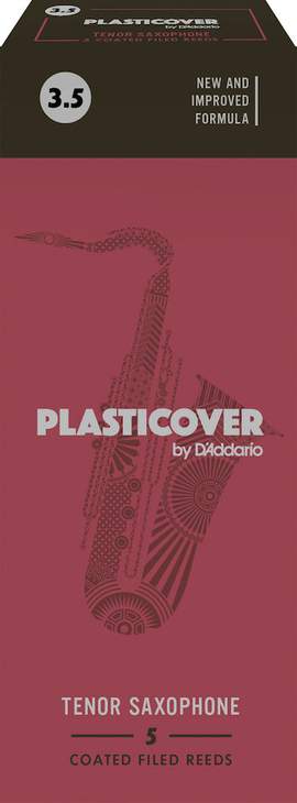 Plasticover by D'Addario Tenor Sax Reeds, Strength 3.5, 5-pack