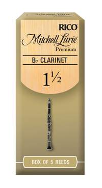 Mitchell Lurie Premium Bb Clarinet Reeds, Strength 1.5, 5 Pack