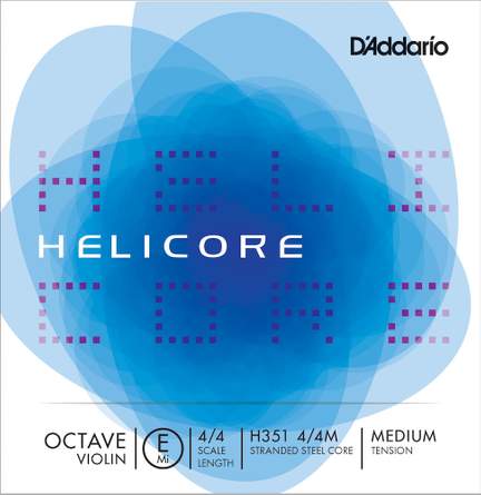 D'Addario Helicore Octave Violin Single E String, 4/4 Scale, Medium Tension