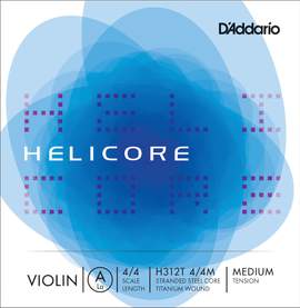 D'Addario Helicore Titanium-Wound Violin A String, 4/4 Scale, Medium Tension