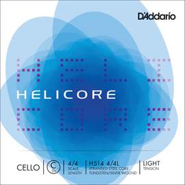 D'Addario Helicore Cello Single C String, 4/4 Scale, Light Tension