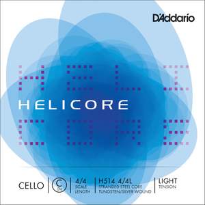 D'Addario Helicore Cello Single C String, 4/4 Scale, Light Tension