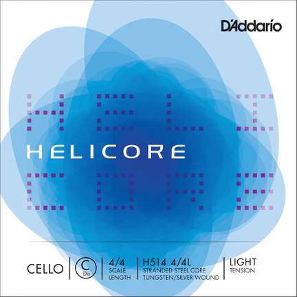 D'Addario Helicore Cello Single C String, 4/4 Scale, Light Tension