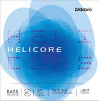 D'Addario Helicore Orchestral Bass String Set, 3/4 Scale, Light Tension