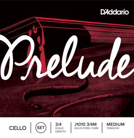 D'Addario Prelude Cello String Set, 3/4 Scale, Medium Tension