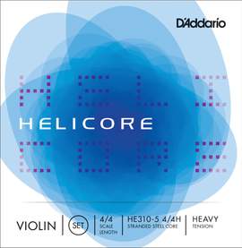 D'Addario Helicore Violin 5-String Set, 4/4 Scale, Heavy Tension 