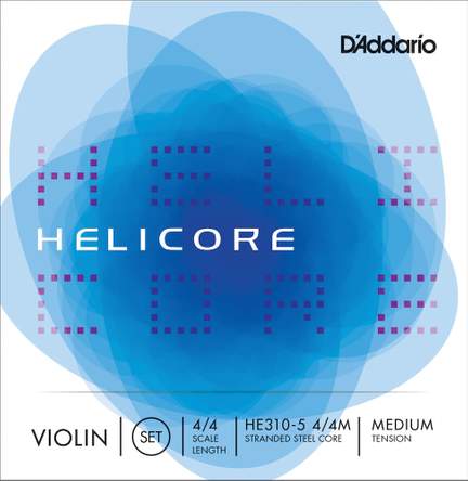 D'Addario Helicore Violin 5-String Set, 4/4 Scale, Medium Tension 