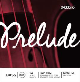D'Addario Prelude Bass String Set, 1/4 Scale, Medium Tension