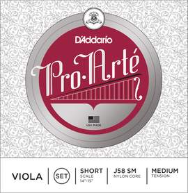 D'Addario Pro-Arte Viola String Set, Short Scale, Medium Tension