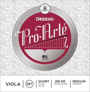 D'Addario Pro-Arte Viola String Set, Short Scale, Medium Tension