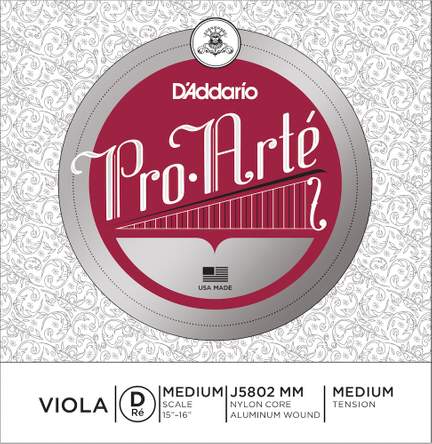 D'Addario Pro-Arte Viola Single D String, Medium Scale, Medium Tension