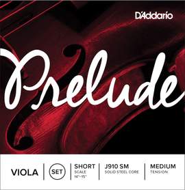 D'Addario Prelude Viola String Set, Short Scale, Medium Tension 