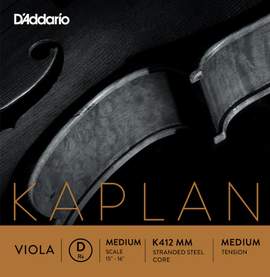 D'Addario Kaplan Forza Viola Single D String, Medium Scale, Medium Tension