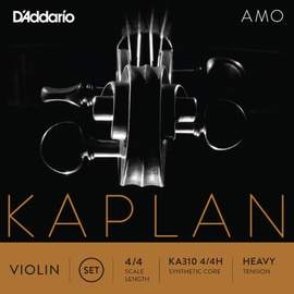 D'Addario Kaplan Amo Violin String Set, 4/4 Scale, Heavy Tension