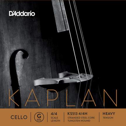 D'Addario Kaplan Cello Single G String, 4/4 Scale, Heavy Tension