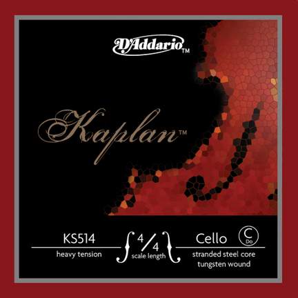 D'Addario Kaplan Cello Single C String, 4/4 Scale, Heavy Tension