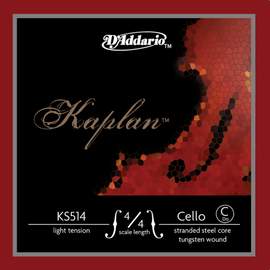 D'Addario Kaplan Cello Single C String, 4/4 Scale, Light Tension