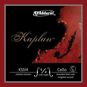 D'Addario Kaplan Cello Single C String, 4/4 Scale, Medium Tension