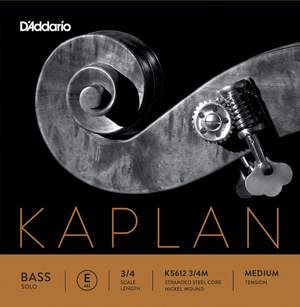 D'Addario Kaplan Solo Double Bass E String, 3/4 Scale, Medium Tension