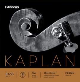 D'Addario Kaplan Solo Double Bass B String, 3/4 Scale, Medium Tension