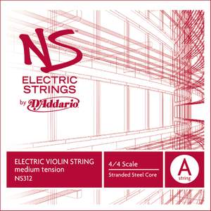 D'Addario NS Electric Violin Single A String, 4/4 Scale, Medium Tension