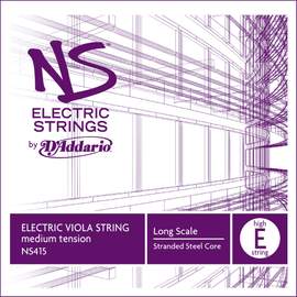 D'Addario NS Electric Viola Single High E String, Long Scale, Medium Tension