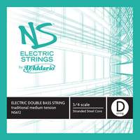D'Addario NS Electric Traditional Bass Single D String, 3/4 Scale