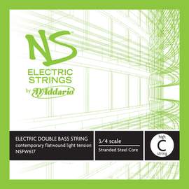 D'Addario NS Electric Contemporary Bass Single High C String, 3/4 Scale, Light Tension