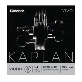D'Addario Kaplan Vivo Violin A String, 3/4 Scale, Medium Tension