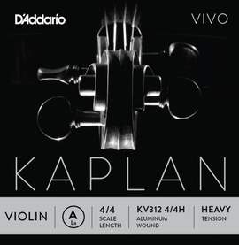 D'Addario Kaplan Vivo Violin A String, 4/4 Scale, Heavy Tension