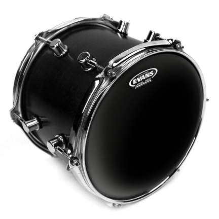 EVANS Black Chrome Drum Head, 8 Inch