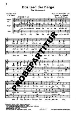 T. Ortelli: La Montanara / Lied der Berge