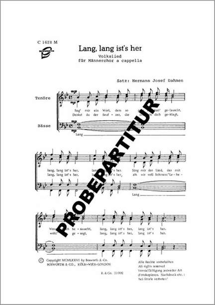 Lang, lang ist's her