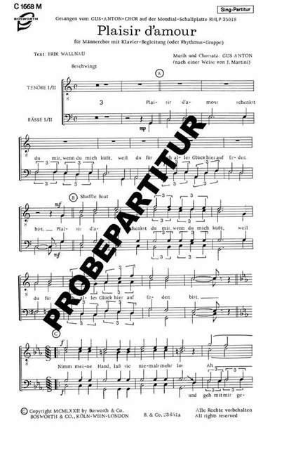Giovanni Battiasta Martini: Plaisir d'amour