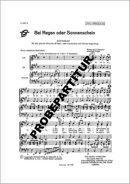 Bei Regen oder Sonnenschein