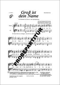 Gotthilf Fischer: Groß ist dein Name