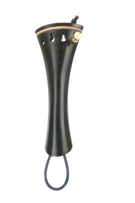 Violin Tailpiece Ebony 4/4 Maple Saddle + Adjustable Tailgut