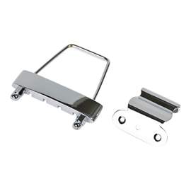 Acoustic Bass Tailpiece Chrome Plated Trapeze