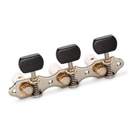 Schaller Grandtune Machine Head Hauser Classic Nickel Ebony Button