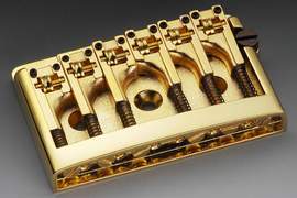 Schaller 3-D Guitar Bridge Tailpiece Gold Without Spacer