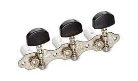 Schaller Guitar Machine Head Classical, Hauser, Nickel Ebony Buttons